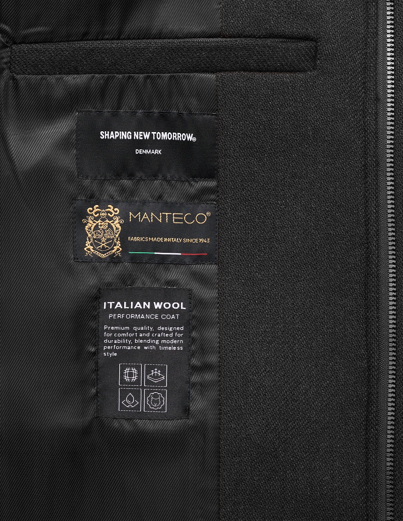 Casentino Wool Coat Black